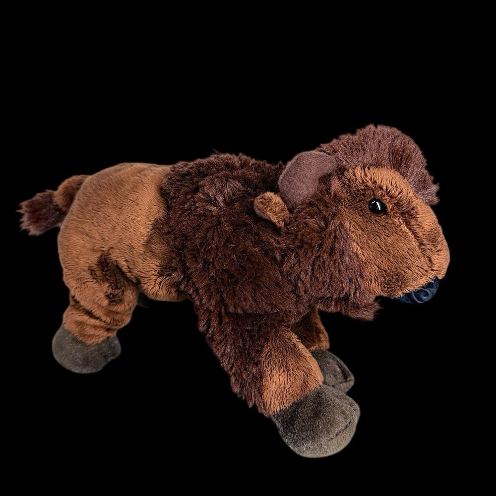 Bison Buffalo Plush Brown Stuffed Animal NWT 2012 Unipak 11 In Megakinz